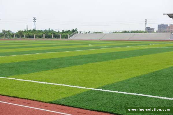 Foodball field Site surface drainage method