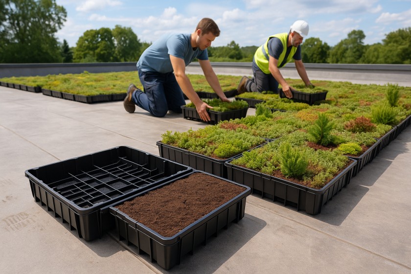 Close-up of HT-5020 module seams showing precise transitions between planting zones Close-up of HT-5020 module seams showing precise transitions between planting zones